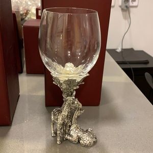 Arthur Court GIRAFFE PALM WINE GLASS